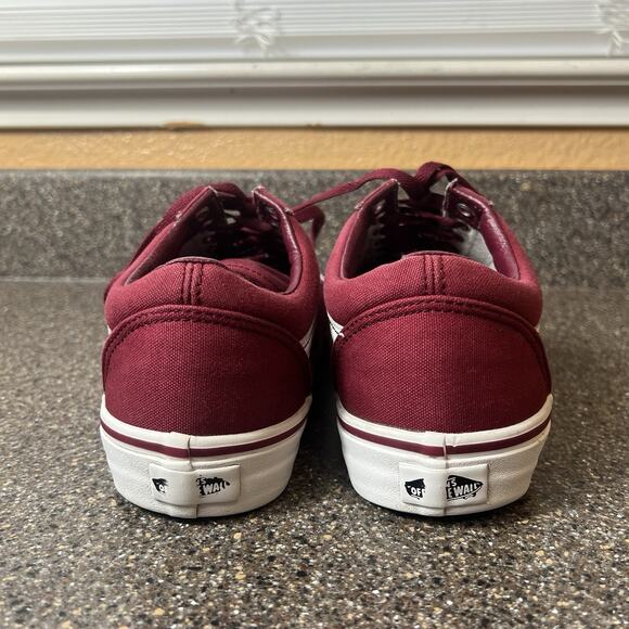 Vans Old Skool Men's Size 10 Burgundy Canvas Skate Sneaker Shoes Lace Up Low Top - Picture 9 of 11